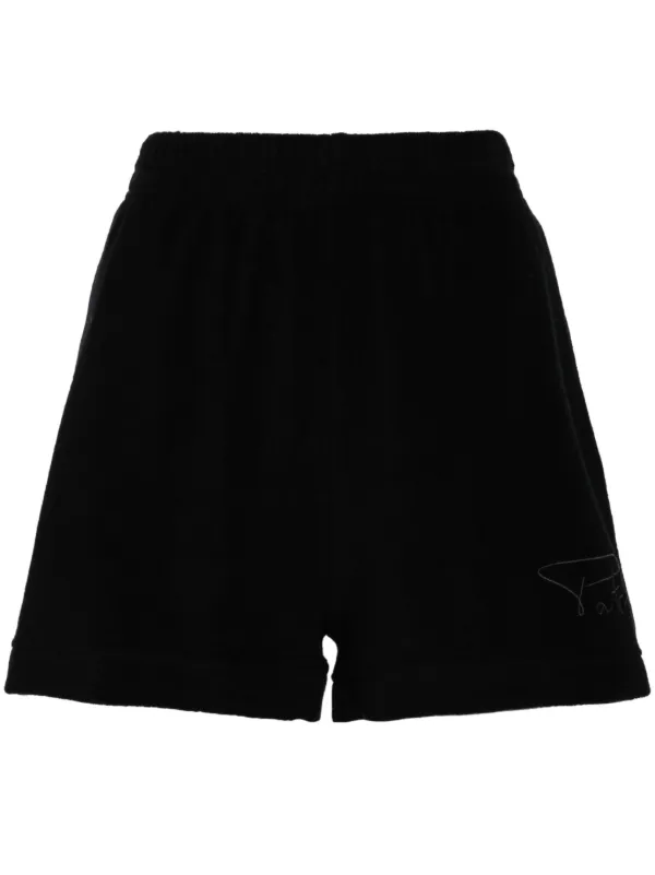 【PATOU】パトゥ ロゴ コットン ショートパンツ Patou ロゴ ショートパンツ | ブラック | FARFETCH JP