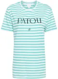 Patou striped logo-print T-shirt - Blue