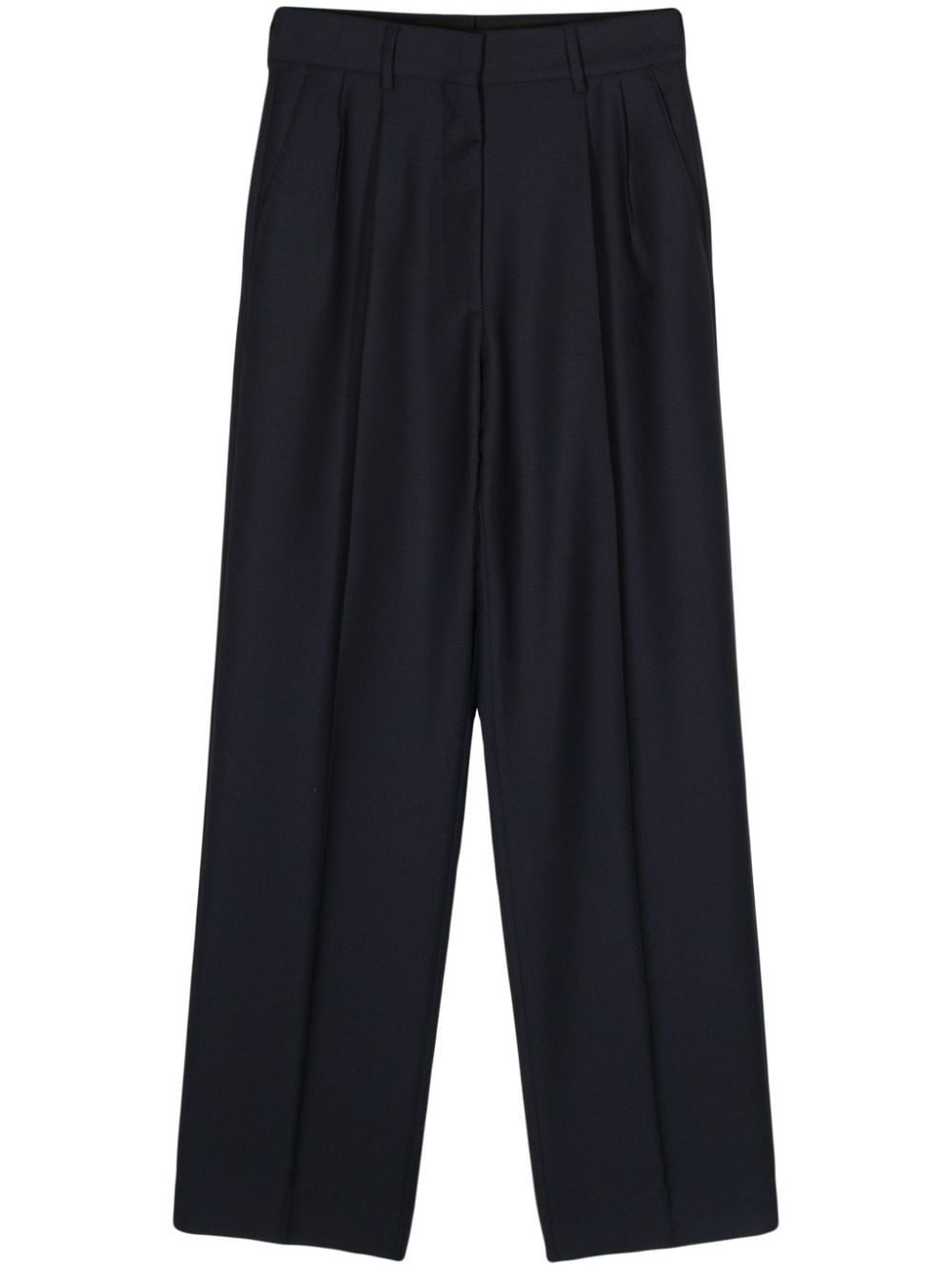 Shop Blazé Milano Pleated Tailored Trousers In Blue