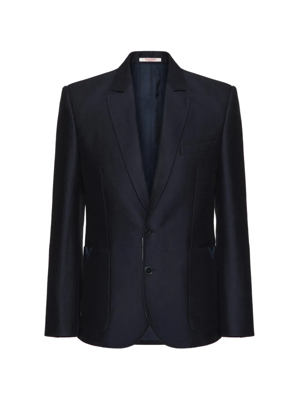 Valentino Garavani Blazer met enkele rij knopen en V-detail Blauw