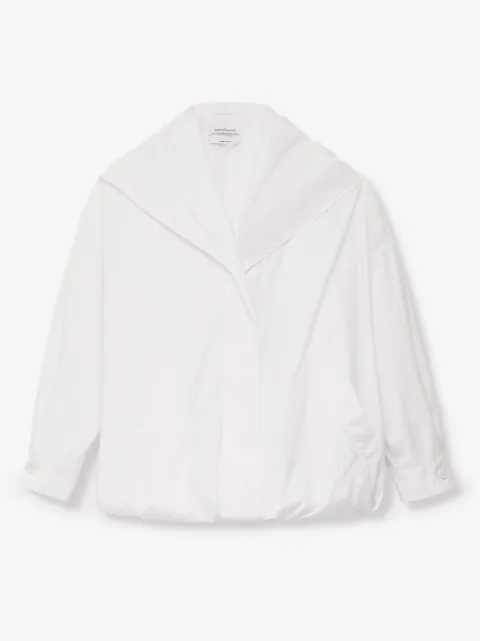 Another Tomorrow water-repellent hooded cocoon jacket