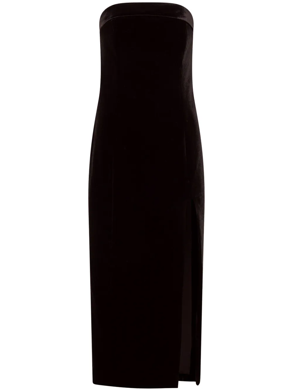 Nicholas Adiba Velvet Midi Dress In 黑色