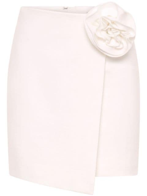 Nicholas Saylor floral-appliqué mini skirt