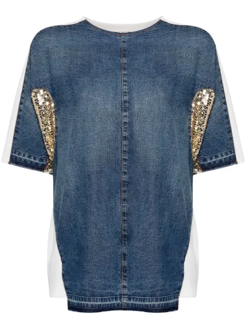Undercover sequin-detail denim T-shirt
