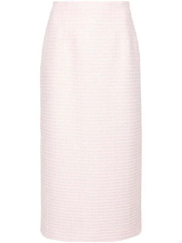 White pencil skirt embellished sale