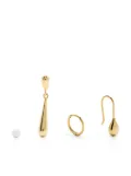 LEMAIRE asymmetric silver earrings (set of four) - Gold