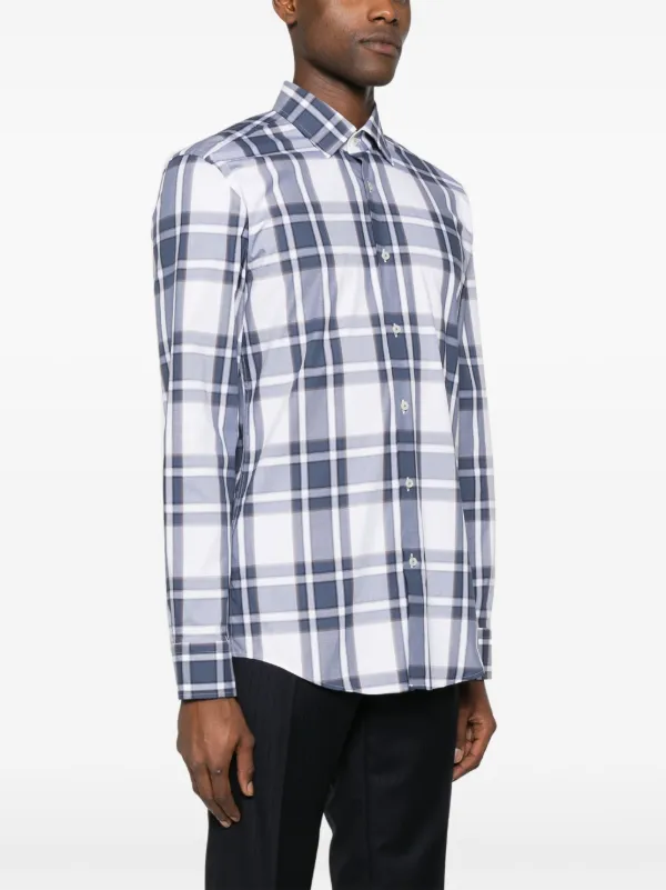boss checked shirt