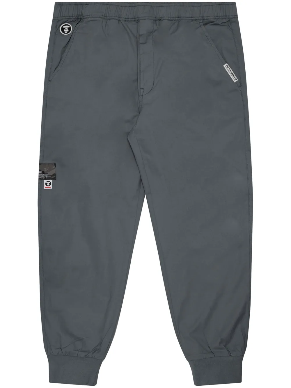 Aape By A Bathing Ape Logo-appliqué Cotton Track Pants In Grau