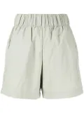 izzue high-waisted elasticated shorts - Green