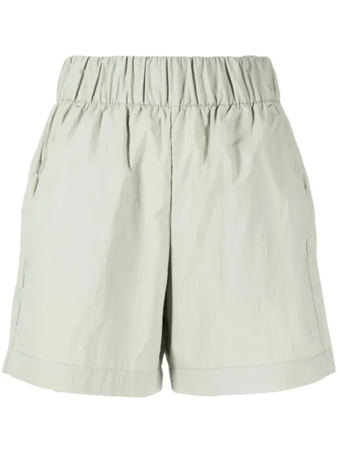 izzue high-waisted elasticated shorts