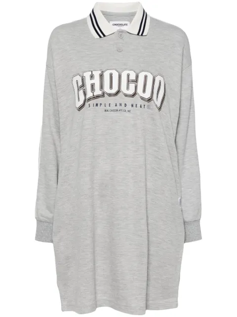 CHOCOOLATE logo-print sweatshirt dress