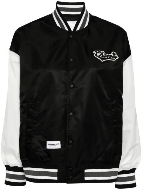 CHOCOOLATE logo-appliqué bomber jacket