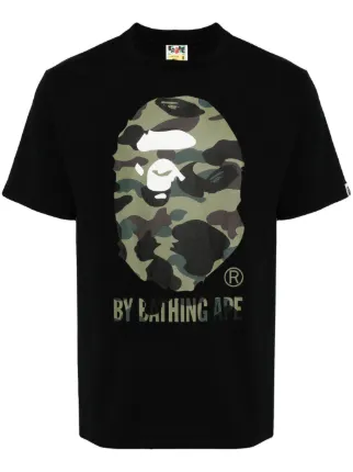 A BATHING APE ブラック Tシャツ XS A BATHING APE® ロゴ Tシャツ | ブラック | FARFETCH JP