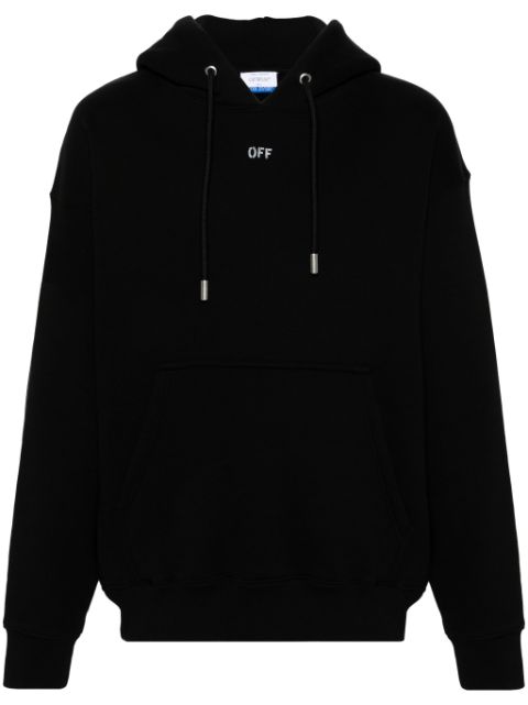 Off-White drawstring organic cotton hoodie Men