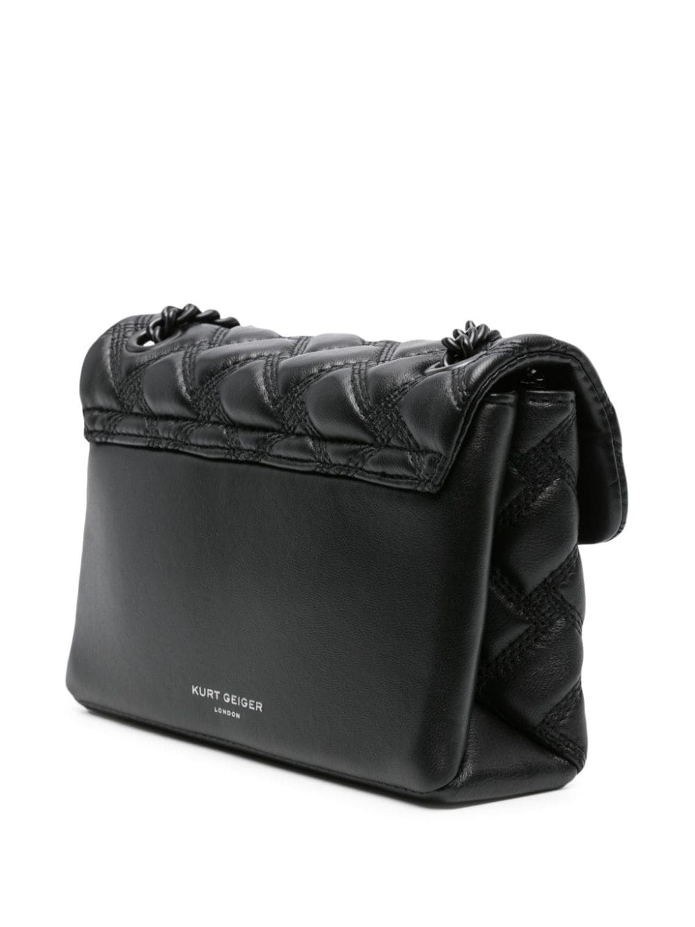 Shop Kurt Geiger Mini Kensington Drench Shoulder Bag In Black