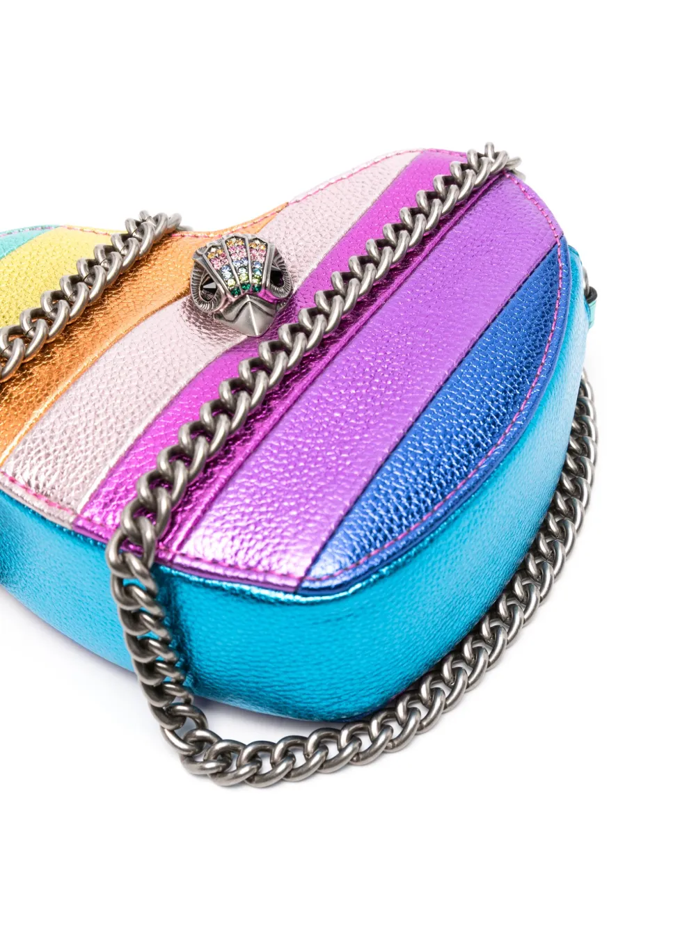 Kurt Geiger London Kensington Heart leren crossbodytas Blauw