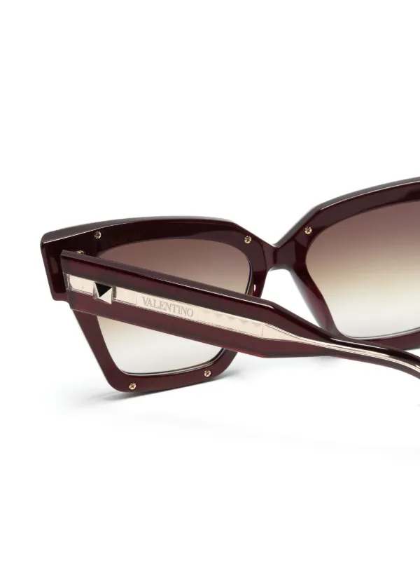 VALENTINO スタッズ付きキャットアイサングラス VALENTINO GARAVANI EYEWEAR ロックスタッズ キャットアイ サングラス