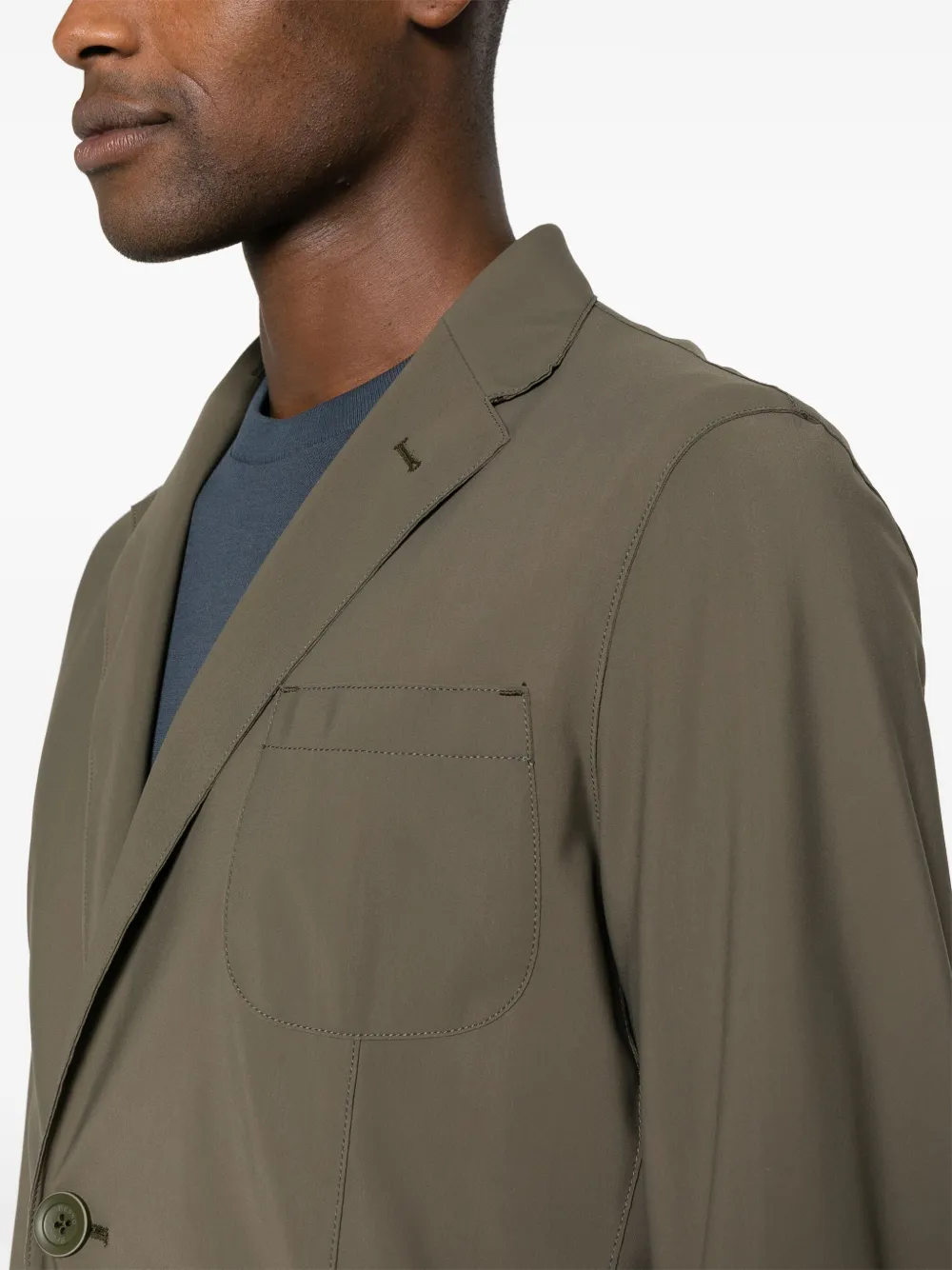 Shop Herno Single-breasted Blazer In Grün