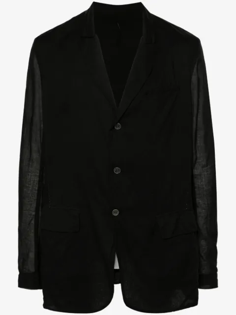 Masnada semi-sheer single-breasted blazer