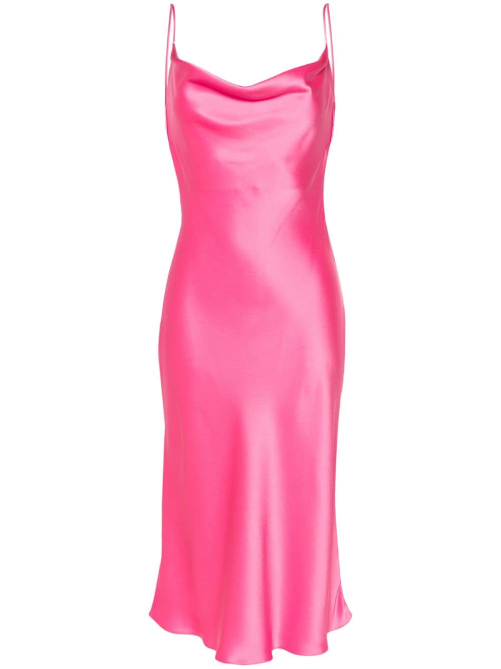 Shop Stella Mccartney Cowl-neck Midi Slip Dress In Rosa