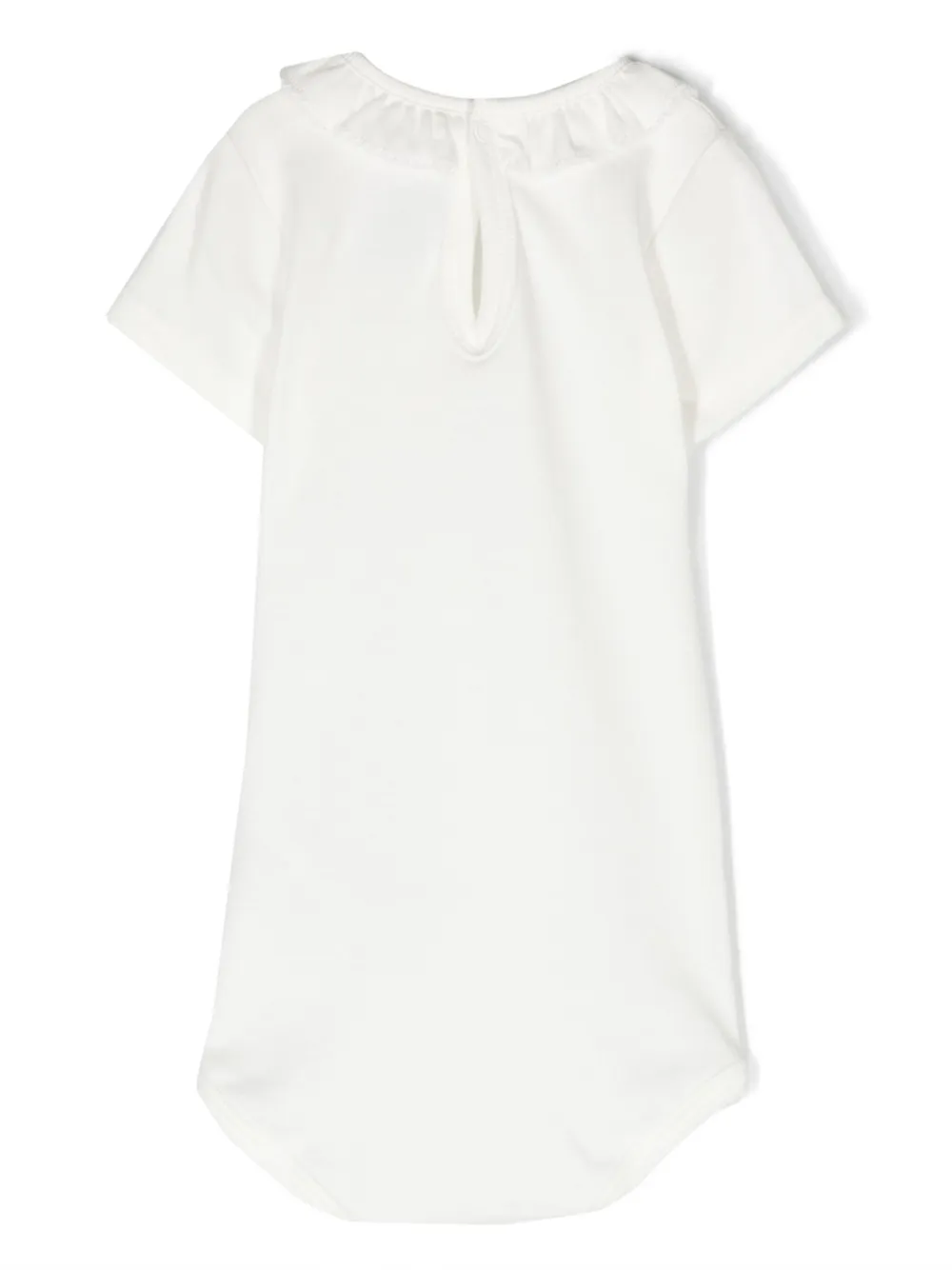 Shop Petit Bateau Ruffled Cotton Body In White