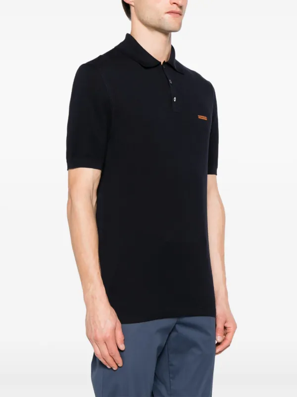 Tシャツ・カットソー ZEGNA FW25 Pique polo shirt (UG392A2G752N00 001) Zegna - Dark Grey Micro Pique Shirt | Mitchell Stores