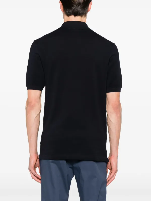 Tシャツ・カットソー ZEGNA FW25 Pique polo shirt (UG392A2G752N00 001) Zegna - Dark Grey Micro Pique Shirt | Mitchell Stores