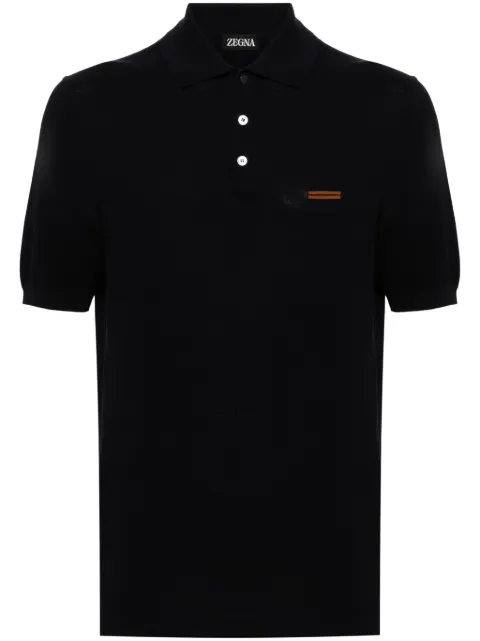 Zegna cotton piqué polo shirt 