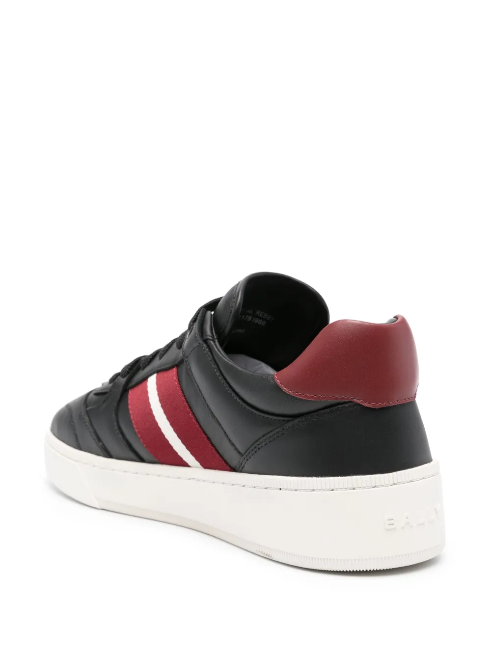 Shop Bally Raise Logo-print Leather Sneakers In Black