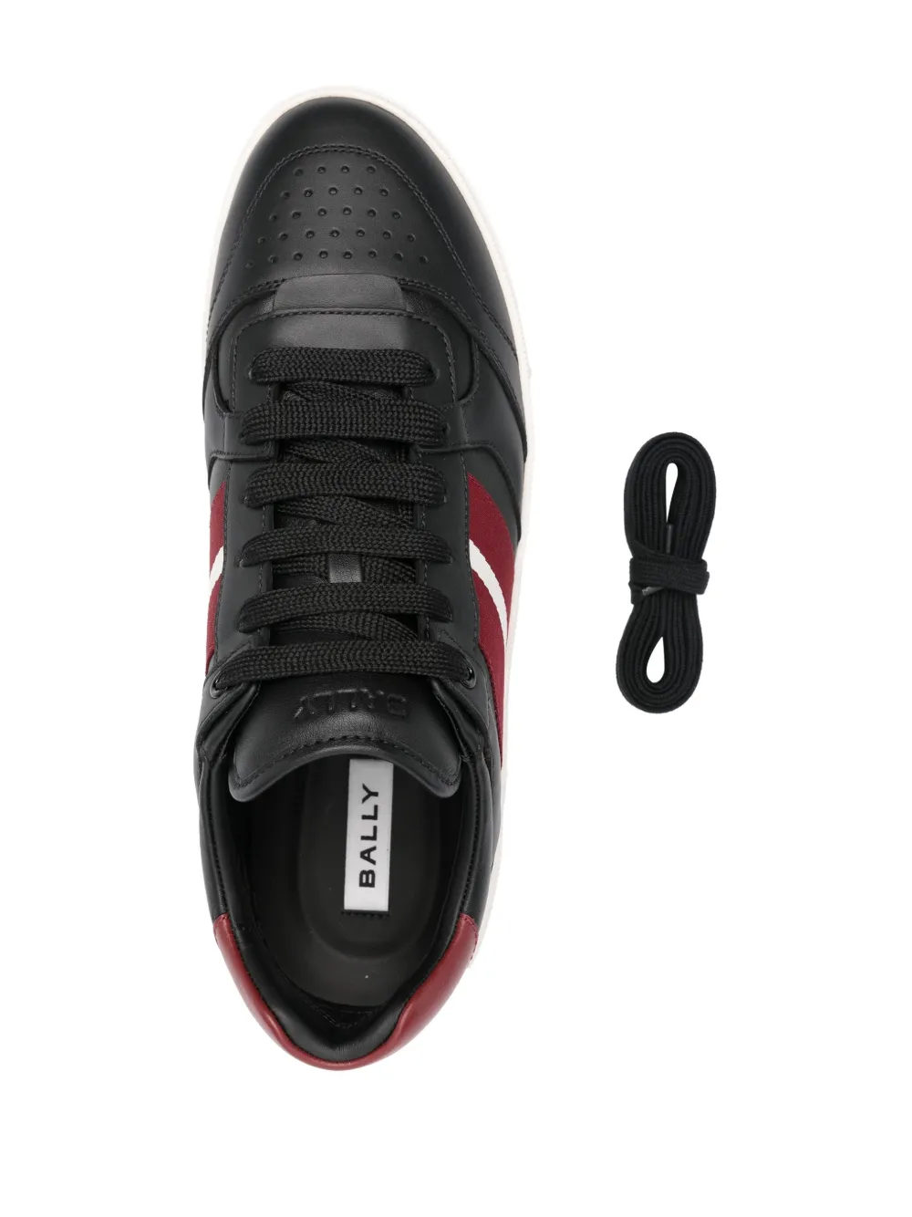 Shop Bally Raise Logo-print Leather Sneakers In Black