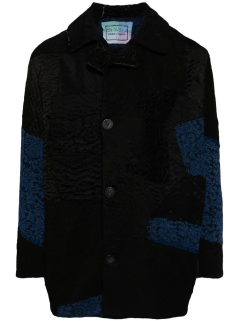 By Walid abrigo con botones y diseño patchwork