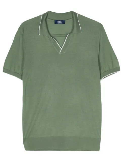 Fedeli playera tipo polo de tejido fino Wave