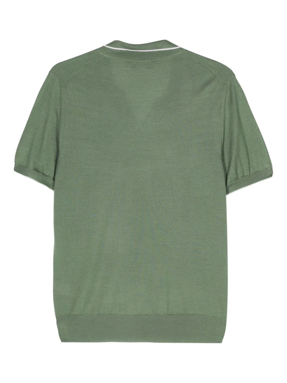 Shop Fedeli Wave Fine-knit Polo Shirt In Green