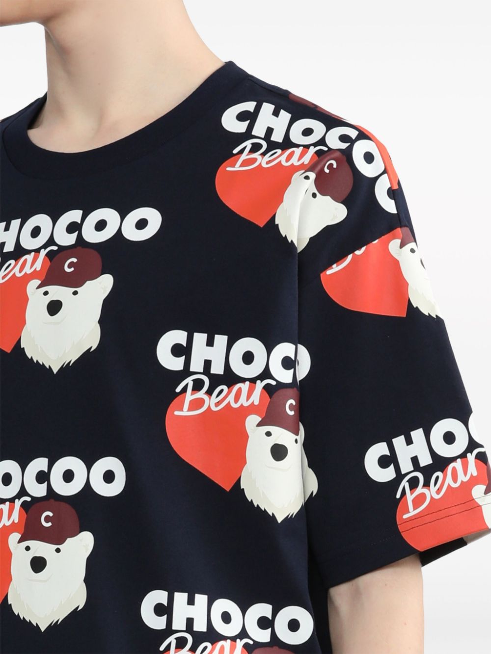 Shop Chocoolate Chocoo Bear Cotton T-shirt In Blau