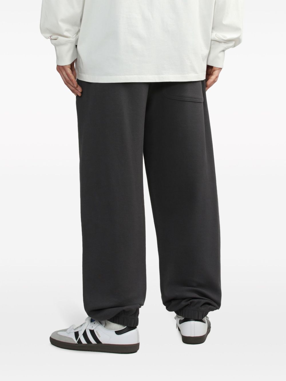 Shop Five Cm Two-tone Cotton-blend Track Pants In Grey