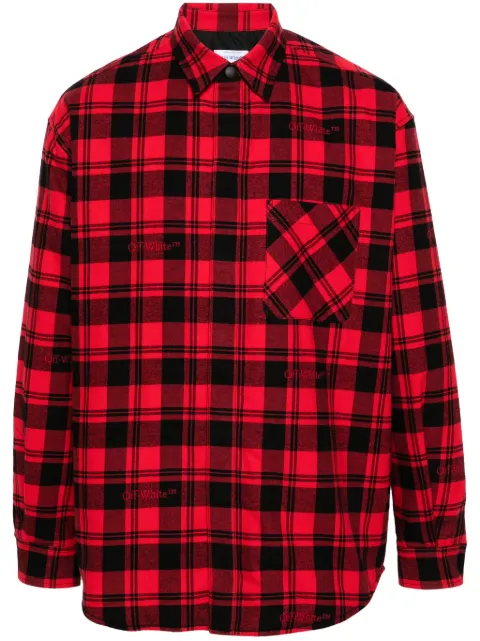 Off-White plaid-check flannel shirt jacket