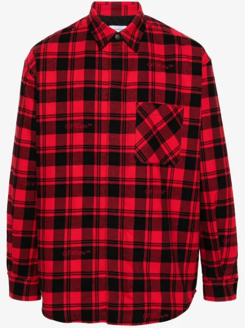 Off-White sobrecamisa con estampado cuadros