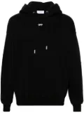 Off-White Arrows-embroidered cotton hoodie - Black