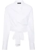 Fabiana Filippi wrap-design cotton shirt - White