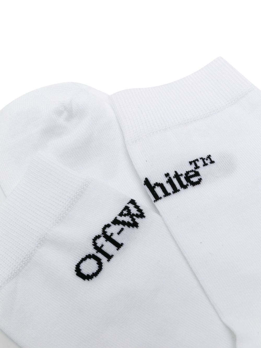 Off-White Bookish logo-intarsia socks - Wit