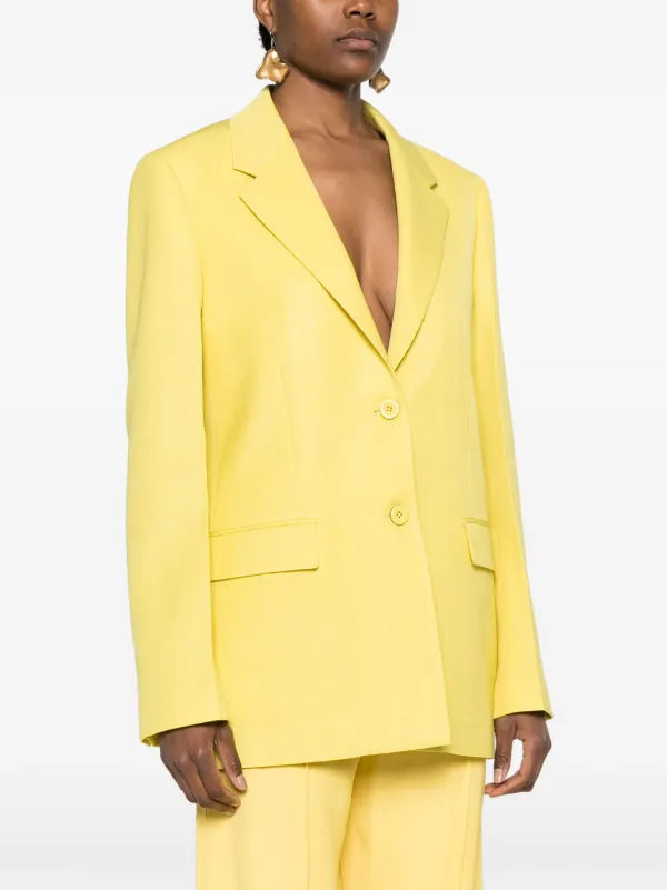 Jil Sander single-breasted Blazer | Green | FARFETCH UK