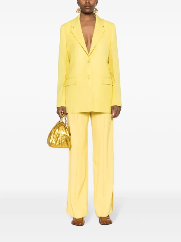 ジャケット JIL SANDER Single-breasted blazer Yellow J02BN0153J65005 Jil Sander single-breasted Wool Blazer | Yellow | FARFETCH
