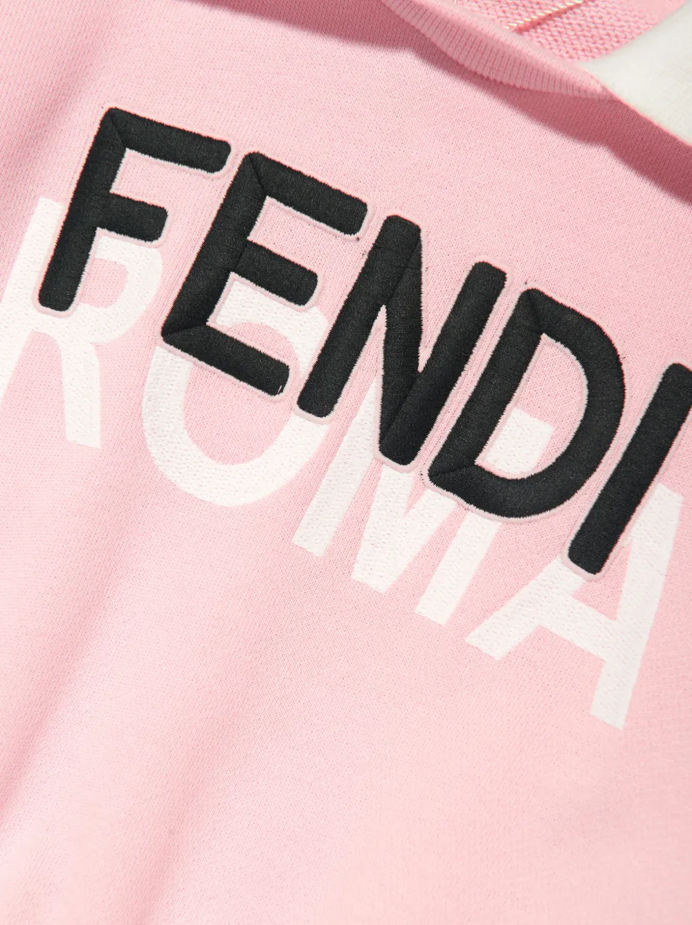 Fendi Kids Katoenen sweaterjurk met vlakken Roze