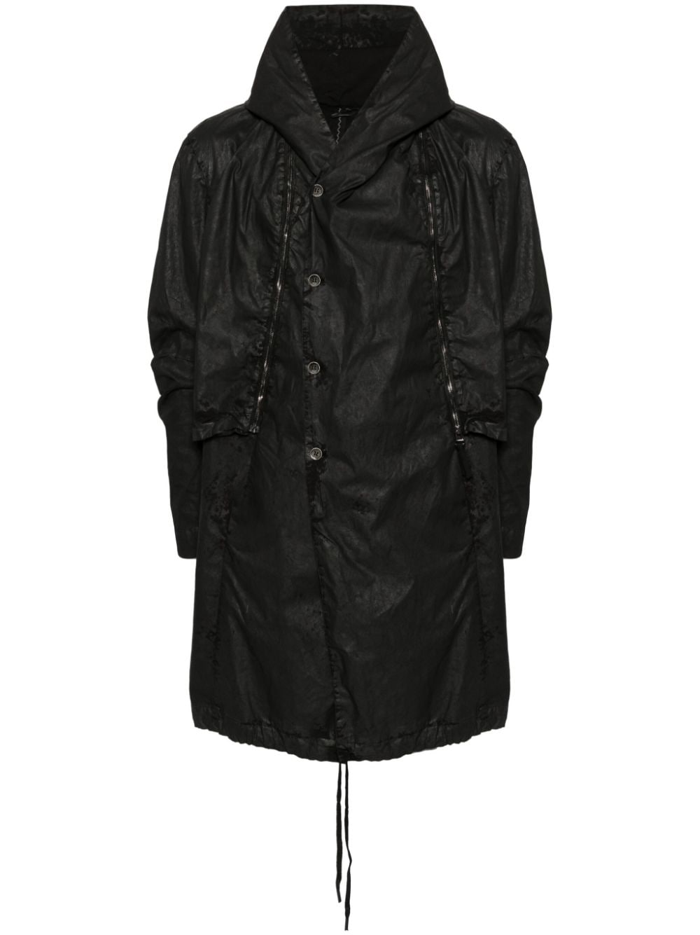 detachable-sleeves hoodie coat