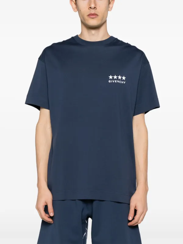 Givenchy 4G-print Cotton T-shirt | Blue | FARFETCH UK