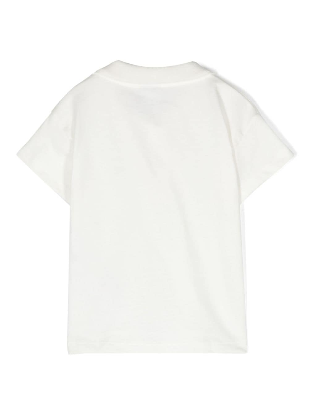 Petit Bateau logo-print cotton polo shirt - Wit