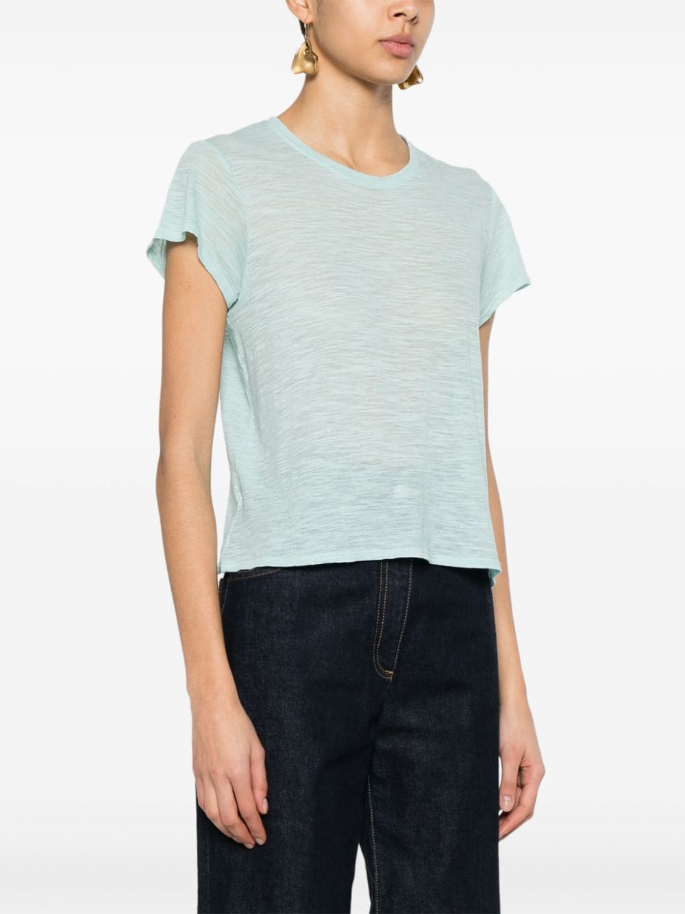 Shop Tom Ford Logo-plaque Jersey T-shirt In Blue