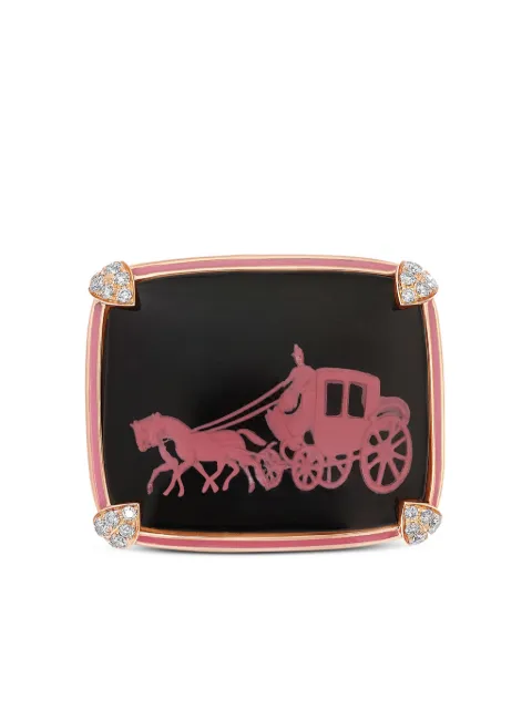 Francesca Villa 18kt rose gold Cinderella diamond ring