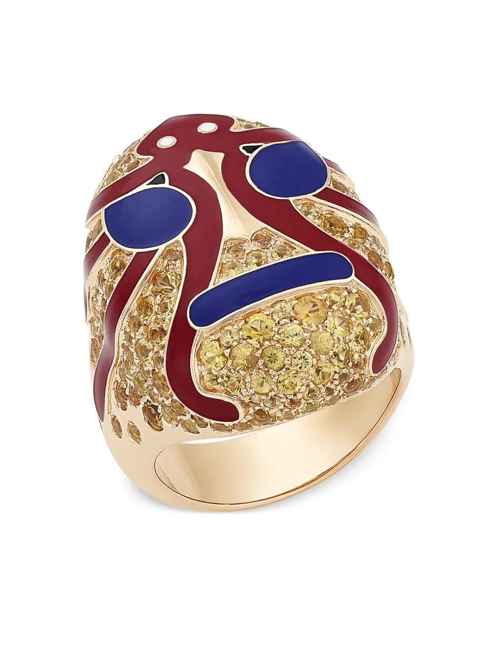 18kt Rose Gold The Octopus Man Sapphire Ring