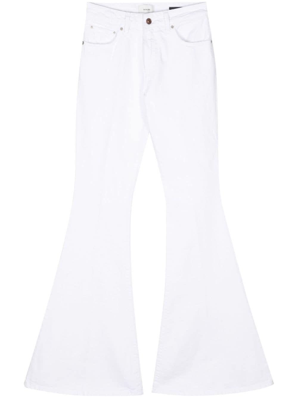 Haikure Mini-tag Flared Jeans In White